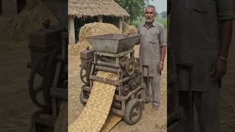 শুকনো ঘাস দিয়ে চাটাই বানানোর দেশি মেশিন তৈরি করেছি। 🌾⚙️#desi #shortvideo