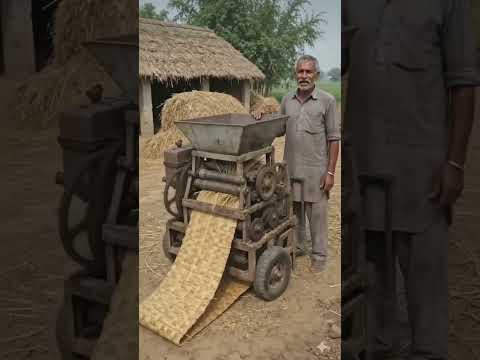 শুকনো ঘাস দিয়ে চাটাই বানানোর দেশি মেশিন তৈরি করেছি। 🌾⚙️#desi #shortvideo