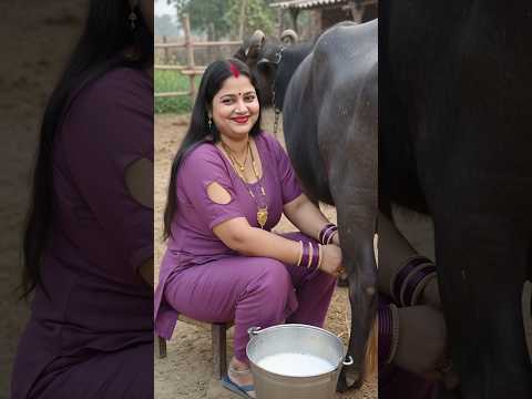 Cow milking 😊 #shorts #nimratkhaira #uddiuddi #punjabisong #newpunjabisong #giddah #punjabi