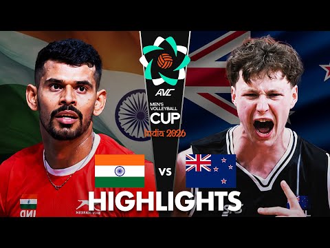 India 🇮🇳 vs New Zealand 🇳🇿 | Highlights | AVC Men’s Cup 2026