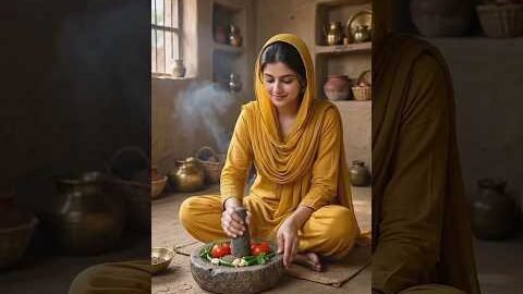 Hanya Ne Banai Sil Batte Wali Chatni | Asli Desi Village Cooking Story #shorts