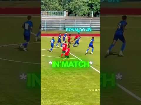 Ronaldo Jr. with friends vs. with Ronaldo #viral #youtubeshorts #shortsfeed #ytshorts