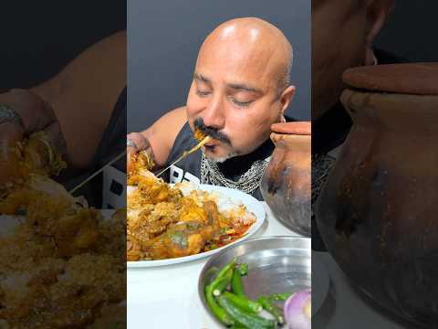 Desi matka chicken challenge….😍❤️🍗 #chickenlegpiece #archana #mukbang #indianfood #foodie #shorts