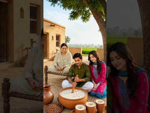 🌿old Desi Style Badam Sardai | Village Life mornnig routine🥛