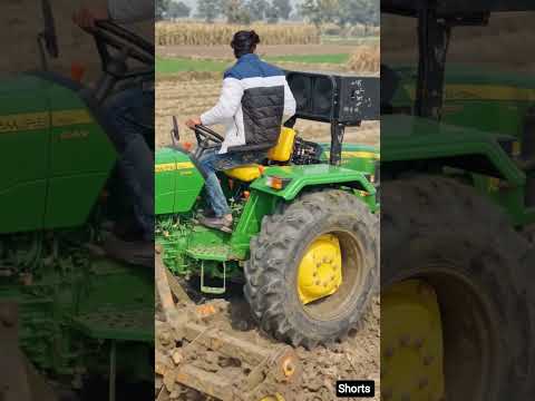 John Deere Tractor 🔥💚 | Desi Farming Attitude 🚜🌾 #shorts