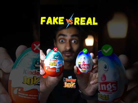 Fake Kinder Joy VS Real Kinder Joy Surprise 😱 #kinderjoy #shorts #viral #youtubeshorts