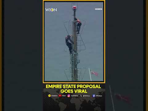 MOMENT: Empire State Building Climber Gets Down on One Knee | WION Shorts