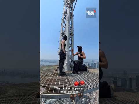 “The power of love”: Couple gets engaged on top of the Empire State Building