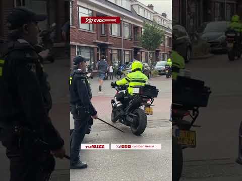 Police Clash With Crowd During Street Celebrations in the Netherlands