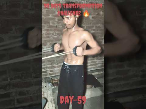 Day-59💀 90 days transformation challenge 🔥#desi #gym #fitness #viralvideo 💪🏋️🦍