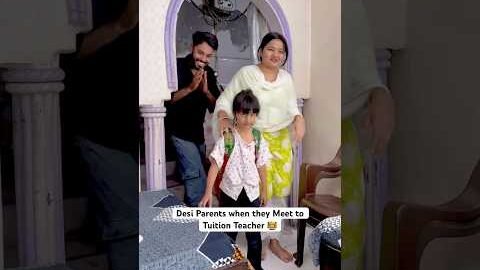 Desi parents when they meet to tuition teacher 🧑‍🏫 #shorts #ytshorts #yogitabachani #funny