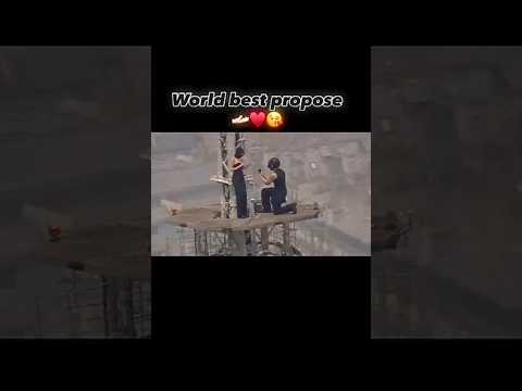 1450 feet tower prr kiya girlfriend ko propose💍 viral video #viral #propose #tower #couple #trending