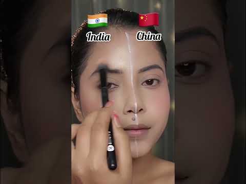India Vs China Makeup Challenge🤩| #shorts | SUGAR Cosmetics