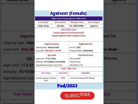 Girl Agniveer Army Bharti 2023 | Age | Height #shorts #viral #news
