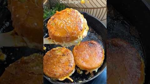 Desi Easiest Burger 🤤 #shortsviral