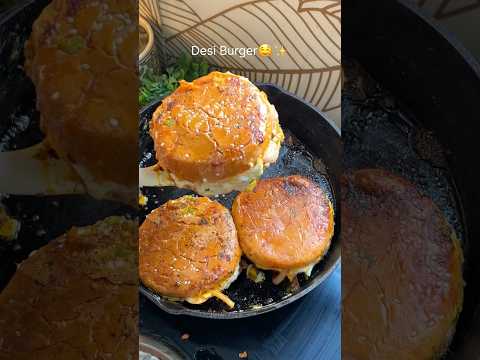 Desi Easiest Burger 🤤 #shortsviral