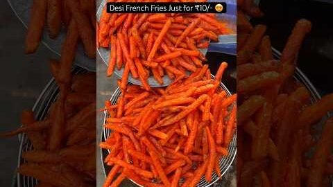 Desi French Fries Just for ₹10/- 😍 #frenchfries #fries #indianstreetfood #streetfood #shorts #food