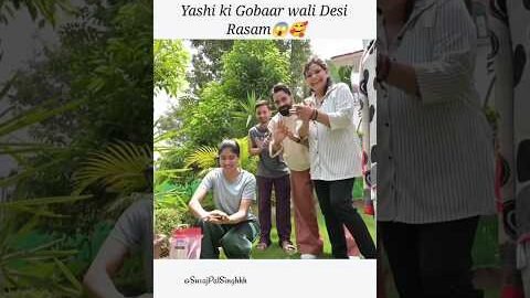 yashi gobaar wali desi rasam😱🥰 #yashitank #surajpalsingh #suyashshorts #shortsfeed #trends #shorts