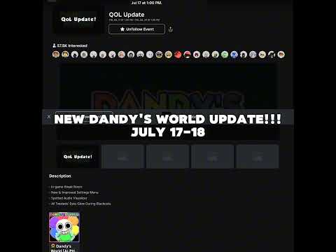 NEW DANDY’S WORLD UPDATE TODAY!!!