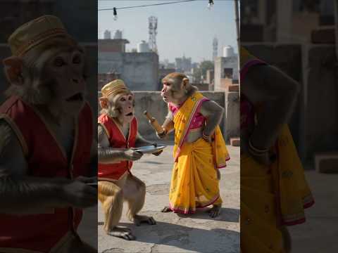 👉 Bandar Bandariya Comedy 😂 | Funny Monkey Love Story | Desi Comedy Video #ComedyVideo #FunnyMonkey
