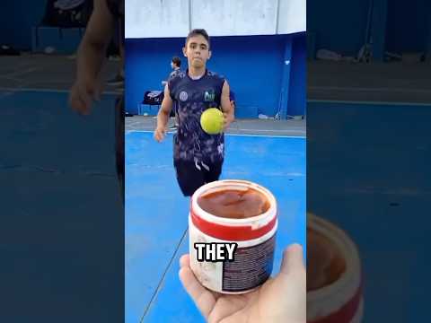 Why do handball players use glue?