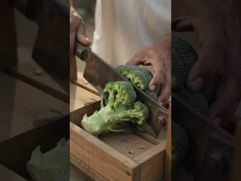 🥦 Gareeb Kisaan Ka Dimaag Dekho! Broccoli Stem Cutter Machine 😱 | Desi Jugaad #shorts