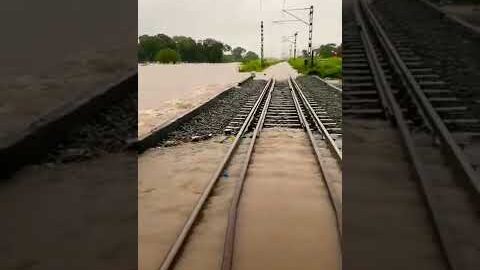 #heavyrain #shorts #waterlogging #railway #trains #flood #baadh #news #viral #trending #Alert