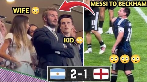 David Beckham Was Angry When Messi Eliminated England From The World Cup ๐ฑ Look at His Reaction ๐ณ