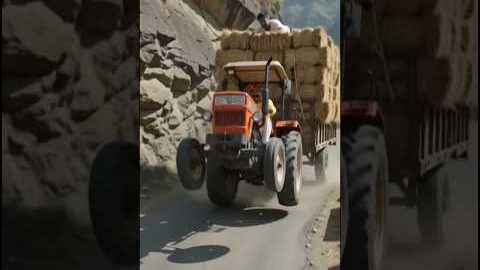🚜 पहाड़ों में ट्रैक्टर का खतरनाक कारनामा!#Tractor #Farming#HeavyLoad #VillageLife #Desi#TractorVideo