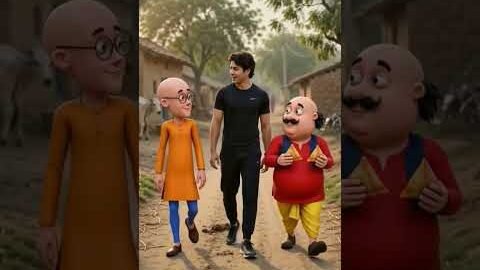 Motu Patlu ke saath Village Walk 😄 | Desi Fun & Friendship Vibes ❤️ #Shorts