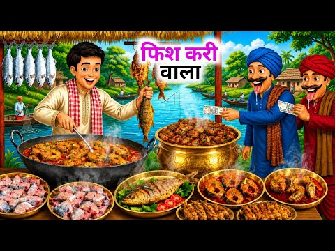 देसी फिश करी वाला | Desi Fish Curry Wala | Hindi Cartoon | Food Kahaniyan | Hindi Kahani | Cartoon