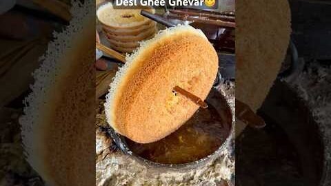 ₹450 Desi Ghee Ghevar🤤❤️ | INDIAN STREET FOOD #shorts #ghevar #indianstreetfood