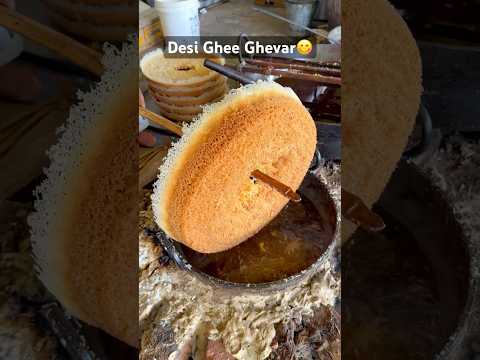 ₹450 Desi Ghee Ghevar🤤❤️ | INDIAN STREET FOOD #shorts #ghevar #indianstreetfood