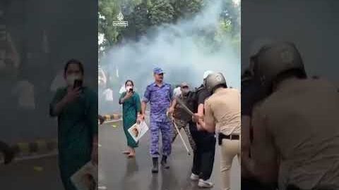 Police detain Rahul Gandhi at protest outside PM Modi’s home | AJ #shorts