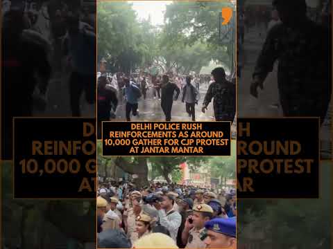 CJP Protest – Delhi Police Deploy Massive Force As 10,000 CJP Protesters Gather | News9