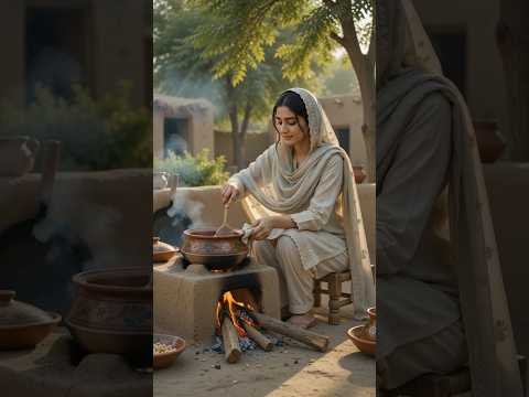 Desi Kuri making Halwa puri #creativecontentcreator #desi #food #mudkitchen #halwapuri #viral #fyp