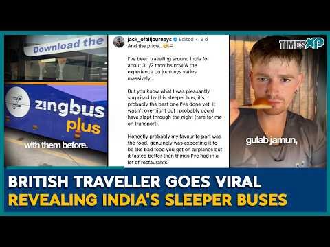 British Traveller Shocked by India’s ₹386 Sleeper Bus | Foreigners In India