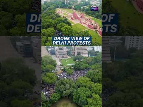 Watch: CJP Protest| March To Parliament Drone Footage From Protest Site #viral #cockroachjantaparty
