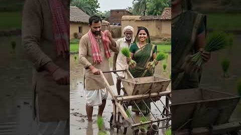 Desi #Jagdd se dhan ki ropai karte Hain #देसी #मशीन