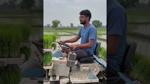 dhaan lagane ka Chhota machine #trending #farminglife #creation#desi jugar