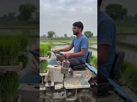 dhaan lagane ka Chhota machine #trending  #farminglife #creation#desi jugar