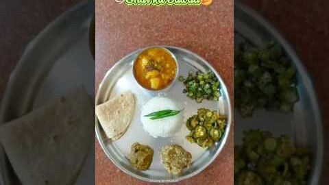 Ultimate Desi Thali | Ghar Ka Khana: Aloo Matar, Bhujia, Chokha & Chatni😋 #shorts #foodvlog #foodie