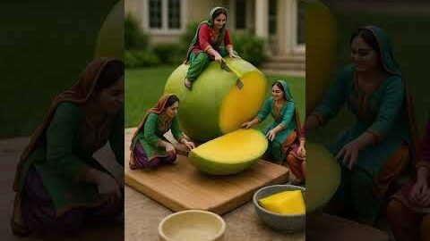 When tiny desi women team /only one goal: make mango lassi 🥭😂 #mangolassi #funnyshorts #tinyworld