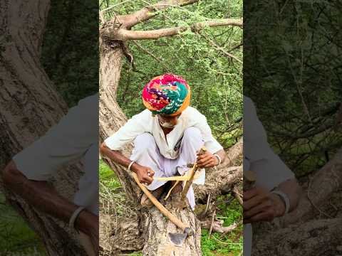 देसी मथानी बनाने की कला 😍 #desi #villagelife #rajasthani #culture #viralvideo