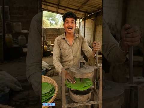 पत्तों से बनाया दोना-गिलास! 🍃 Desi Jugaad Machine 😱