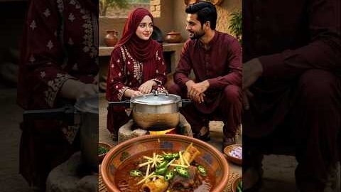 Ali Fatima Ki Desi Nihari ❤️ | Village Cooking |swad ka safar part 2 #shorts #fyp