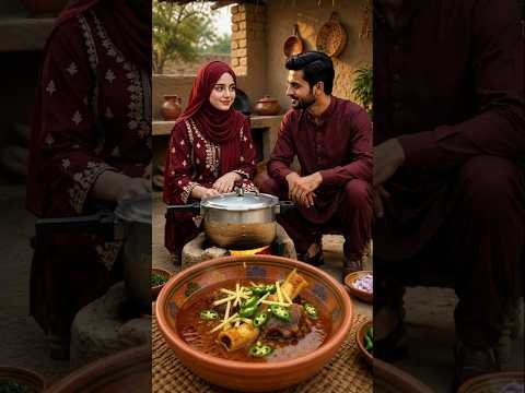 Ali Fatima Ki Desi Nihari ❤️ | Village Cooking |swad ka safar part 2 #shorts #fyp