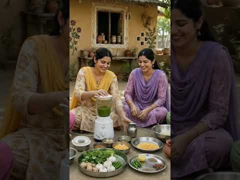 gaon ki orto ne bnaya desi style mei vda pav#ai#indianfood#desivillagelife