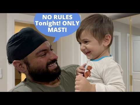 Jayden’s First Overnight Party At Angad Chachu’s House!