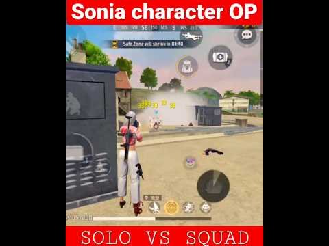 solo vs squad clutch || free fire sonia character is best #freefireindia #short